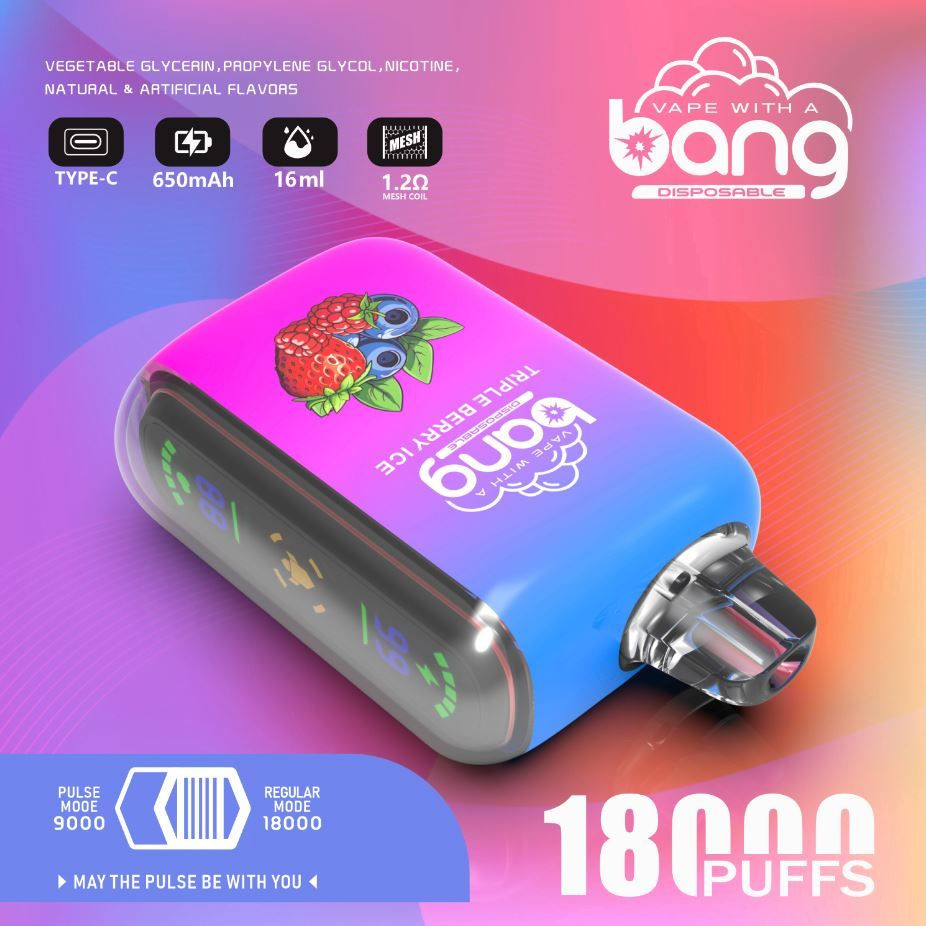 Bang  Rocket 18000 Puffs Vaporizers Disposable Vape Pen 12 Flavors Bang Vape Dual Mesh Coil Electronic Cigarettes