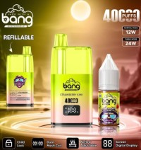 Wholesale Bang 40000 Puffs Digital Display Screen Disposable Vape Electronic Cigarette Refillable Oil Dual Mesh