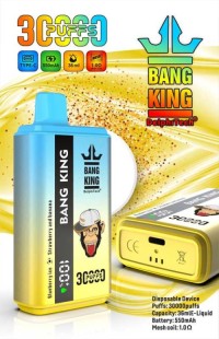 Bang King 30000 30k Puffs 0% 2% 3% 5% Nicotine New Double Taste Disposable Vape