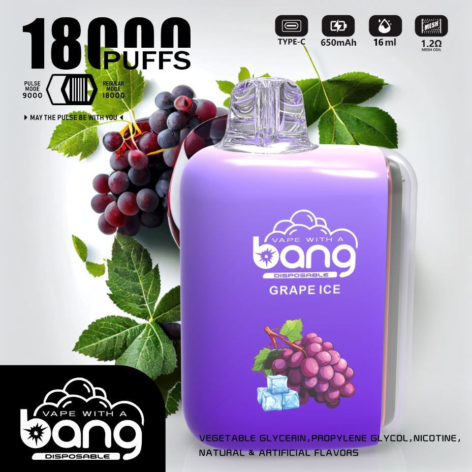 Bang  Rocket 18000 Puffs Vaporizers Disposable Vape Pen 12 Flavors Bang Vape Dual Mesh Coil Electronic Cigarettes