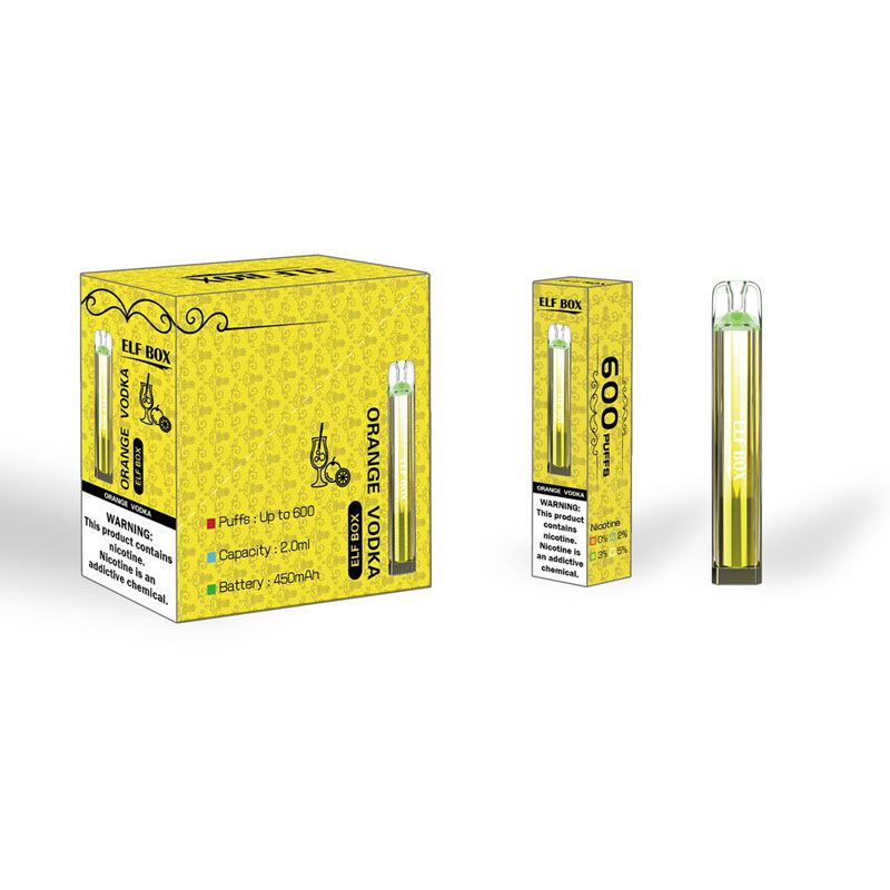 Elf Box Crystal 600 Puffs Mesh Coil 0%2%3%5% Nicotine Disposable Vape TPD Certificate Electronic Cigarette