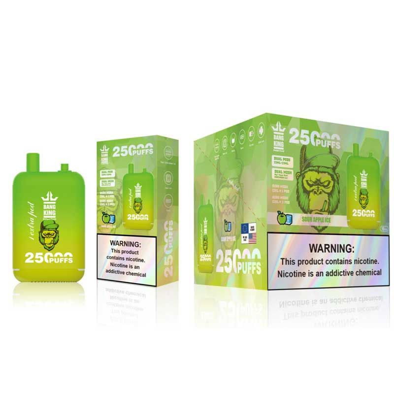 Bang King 25000 Puffs Double Mesh Coil 0%2%3%5% Nicotine Rechargeable Disposable Vape