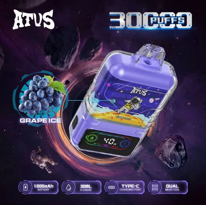 ATVS Astronaut 30000 Puffs 30ml Liquid Dual Mesh Coil Disposables