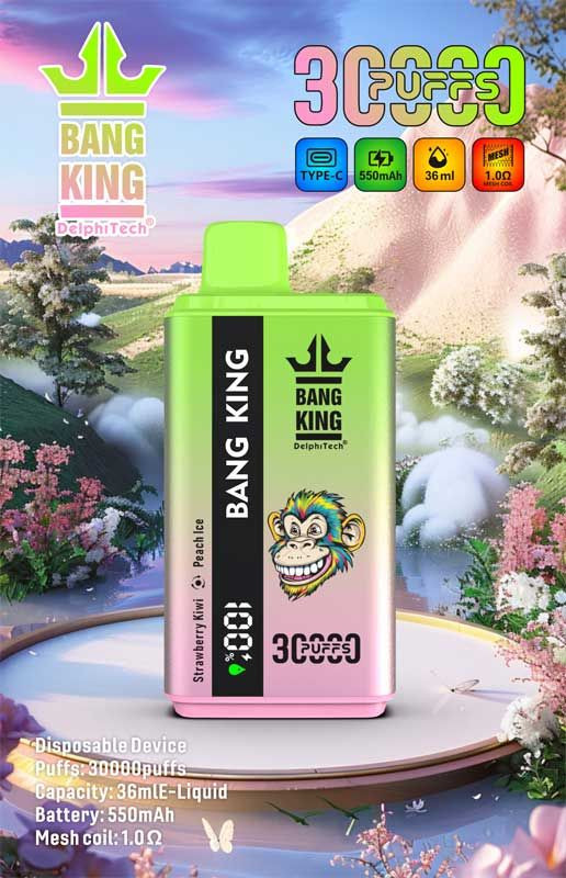 Bang King 30000 30k Puffs 0% 2% 3% 5% Nicotine New Double Taste Disposable Vape