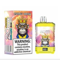 Bang King 20000 Crystal Disposable Vape 650mAh Type-C Charging 25 m Prefilled Pod With Battery And E Juice Indicator