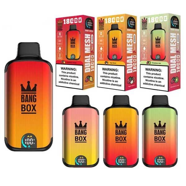 Bang Box 18000 Puffs Mesh Coil 0%2%3%5% Nicotine Rechargeable E-cigarette Disposable Vape