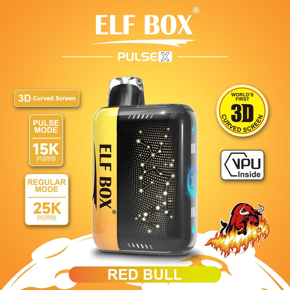 Elf Box Pulse X 25000 Puffs Dual Mesh Coil 0%2%3%5% Nicotine Salt Rechargeable Disposable Vape