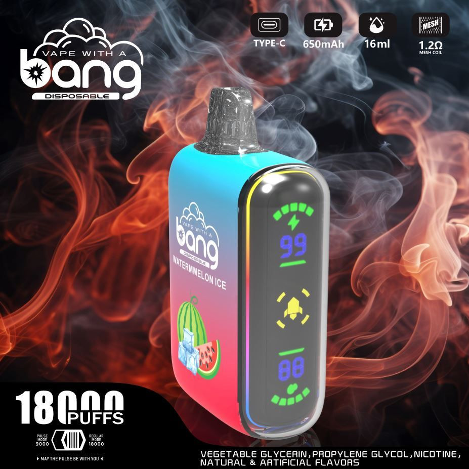 Bang  Rocket 18000 Puffs Vaporizers Disposable Vape Pen 12 Flavors Bang Vape Dual Mesh Coil Electronic Cigarettes