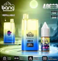 Wholesale Bang 40000 Puffs Digital Display Screen Disposable Vape Electronic Cigarette Refillable Oil Dual Mesh