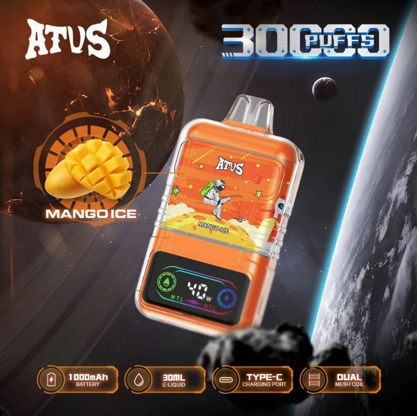 ATVS Astronaut 30000 Puffs 30ml Liquid Dual Mesh Coil Disposables