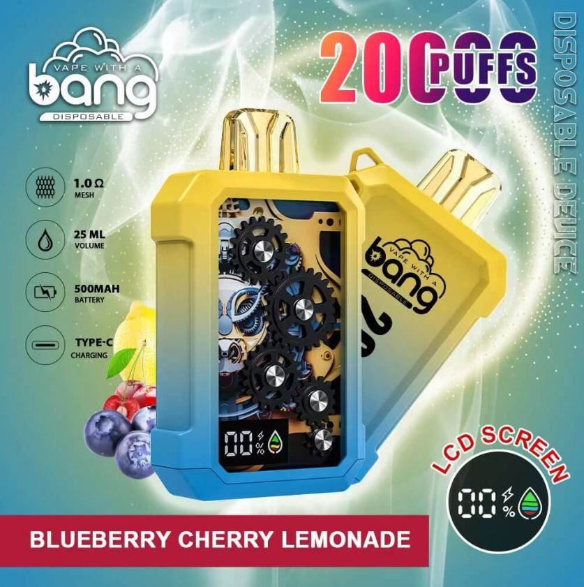 Bang Vape Gear 20000 Puffs 0%2%3%5% Nicotine Mesh Coil Rechargeable E-Cigarette Disposable Vape