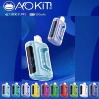 Aokit EA 12000 Puffs Smart Screen 0%2%3%5% Nicotine Salt Mesh Coil Rechargeable Disposable Vape