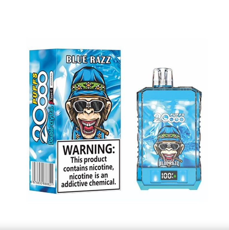 Bang King 20000 Crystal Disposable Vape 650mAh Type-C Charging 25 m Prefilled Pod With Battery And E Juice Indicator